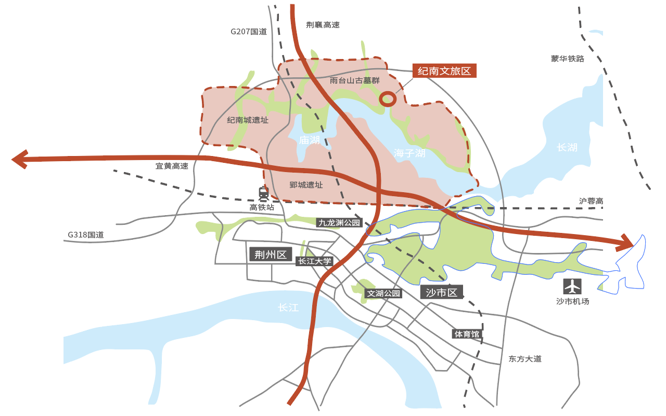 荆州纪南文旅区规划图图片